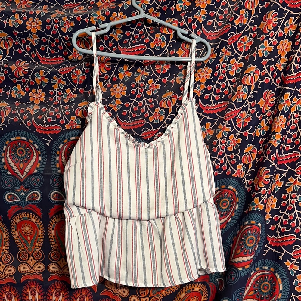 medium red white and blue tank top